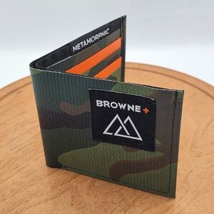 Metamorphic Goods x Browne Camo Sailcloth Bifold Wallet ID Window Waterproof